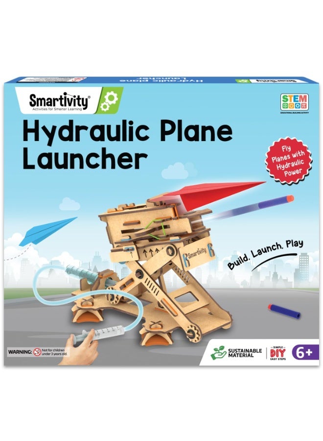 Smartivity 2in1 Hydraulic Aeroplane & Dart Launcher Toy for Kids 6-8-10-12-14 Years Old | Shoots Planes/Darts Far in Air I Birthday Gifts for Boys & Girls | DIY Science Toy for Kids 6-14 - Image 1